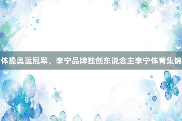 体操奥运冠军、李宁品牌独创东说念主李宁体育集锦