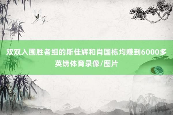双双入围胜者组的斯佳辉和肖国栋均赚到6000多英镑体育录像/图片