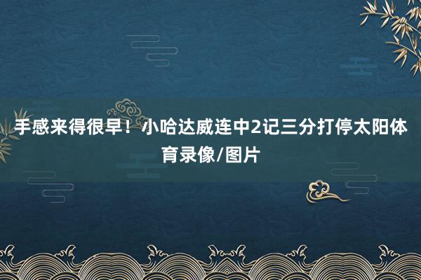 手感来得很早！小哈达威连中2记三分打停太阳体育录像/图片